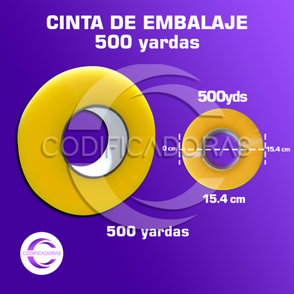 Cinta De Embalaje Transparente 2'' x 500 Yardas / Caja X36 Unid