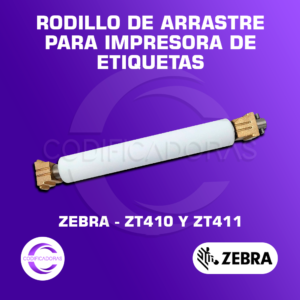 RODILLO DE ARRASTRE PARA IMPRESORA INDUSTRIAL DE ETIQUETAS ZEBRA ZT410 Y ZT411