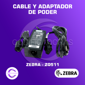 FUENTE DE ALIMENTACIÓN PARA IMPRESORA PORTÁTIL DE ETIQUETAS ZEBRA ZQ511